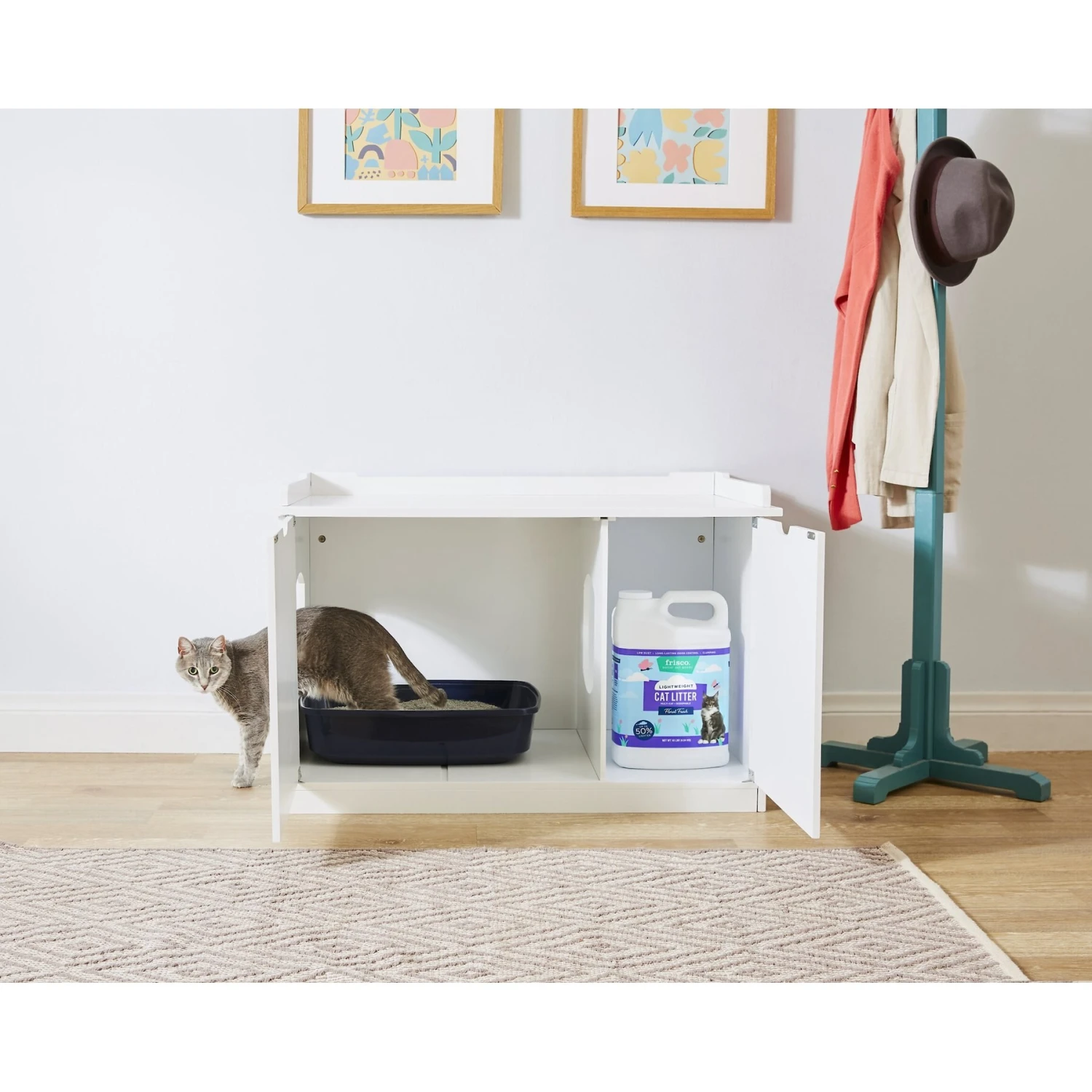 Frisco Decorative Bench Cat Litter Box Cover - Image 6