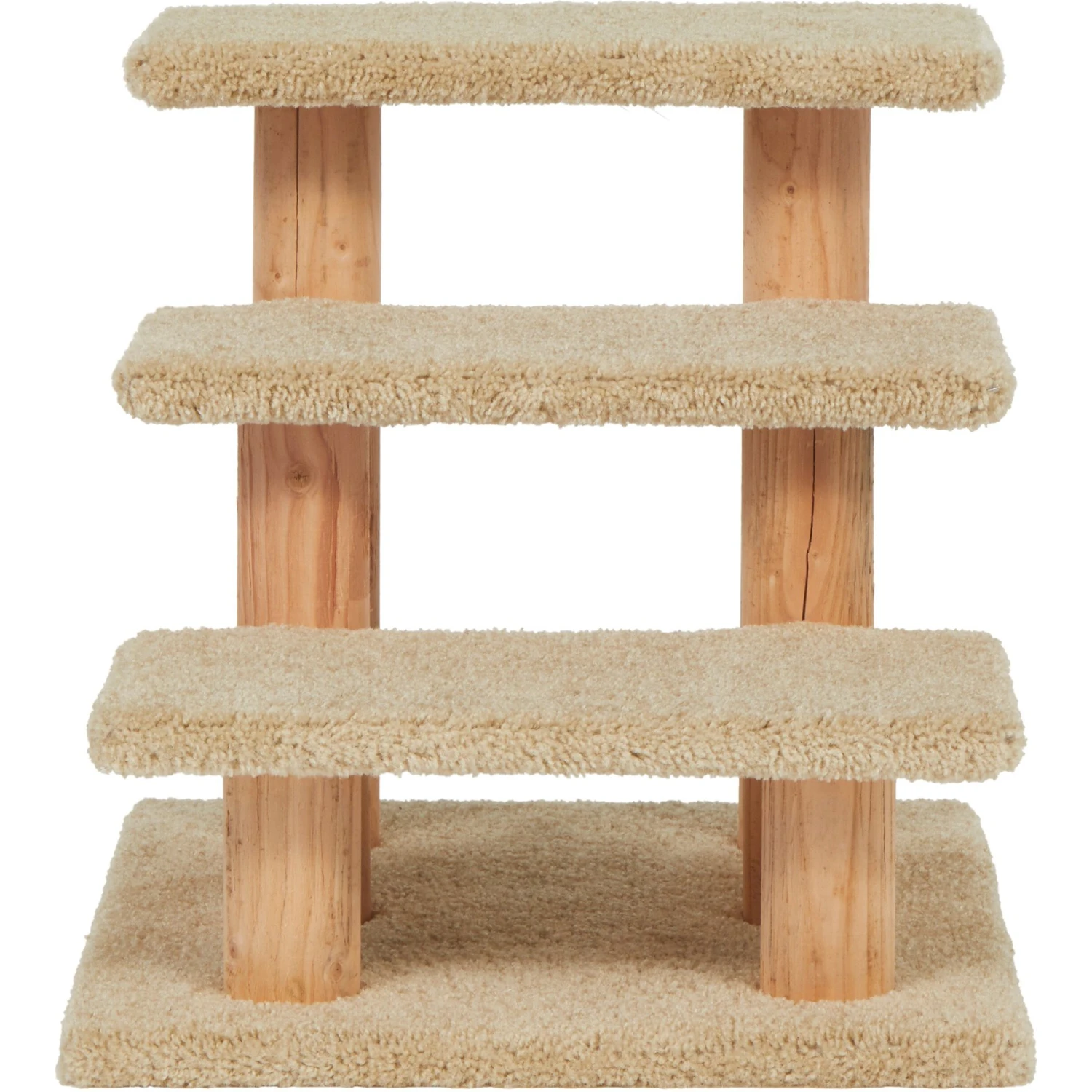 Frisco 20-in 3-Step Real Carpet Wooden Cat Steps - Image 3