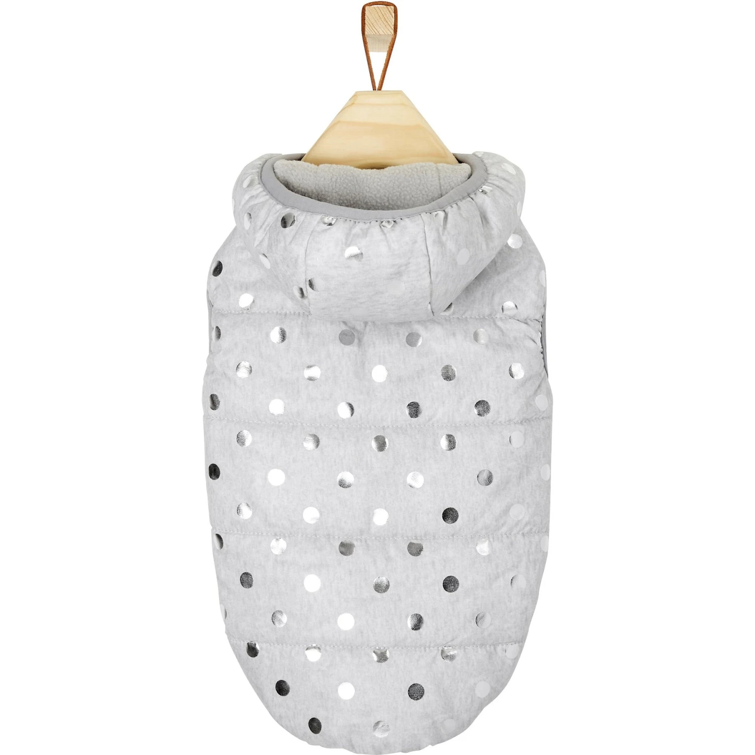 Frisco Mediumweight Silver Polka Dotted Insulated Dog & Cat Coat - Image 4