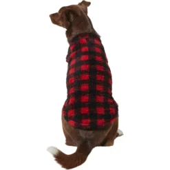 Frisco Ultra Lightweight Plaid Dog & Cat Fleece Vest