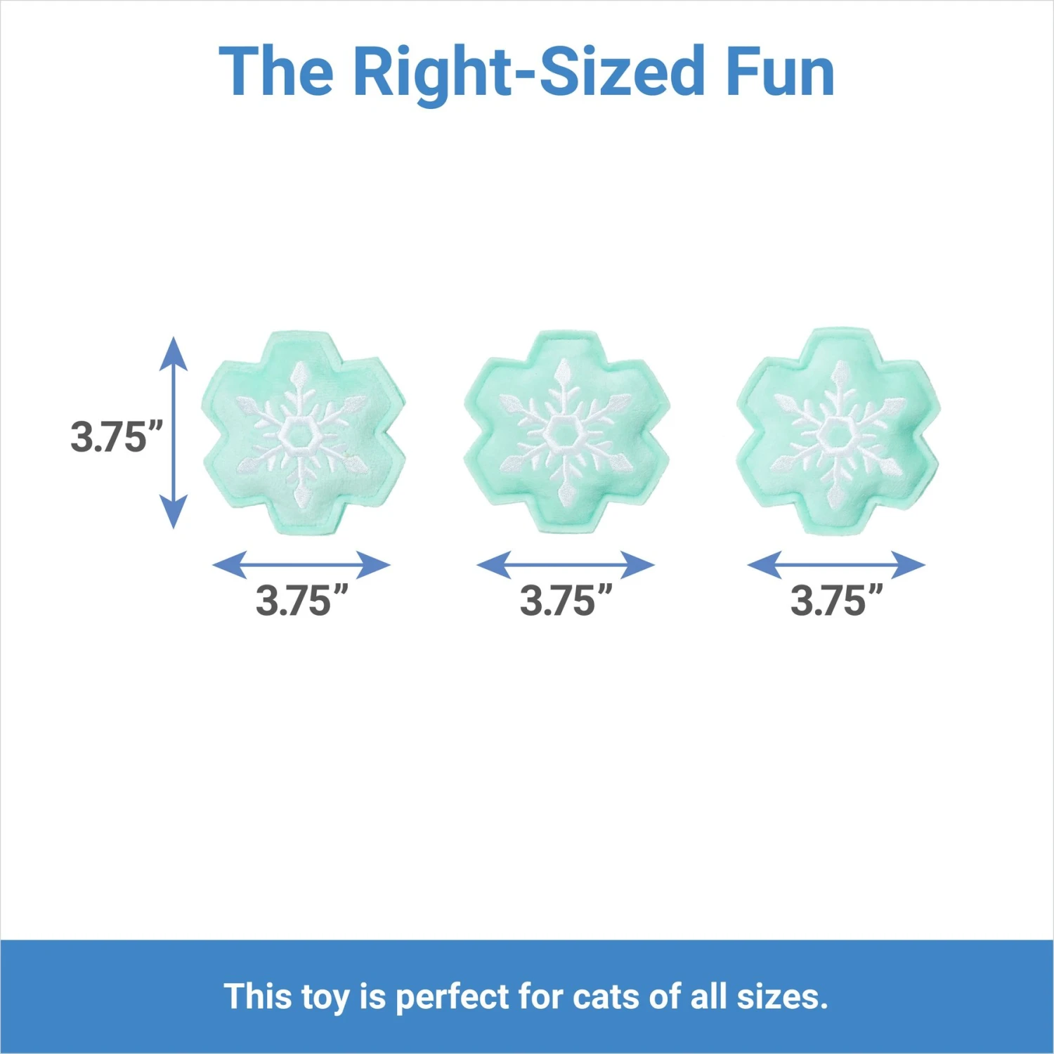 Frisco Snowflake Plush Cat Toy With Catnip, 3 Count - Image 2