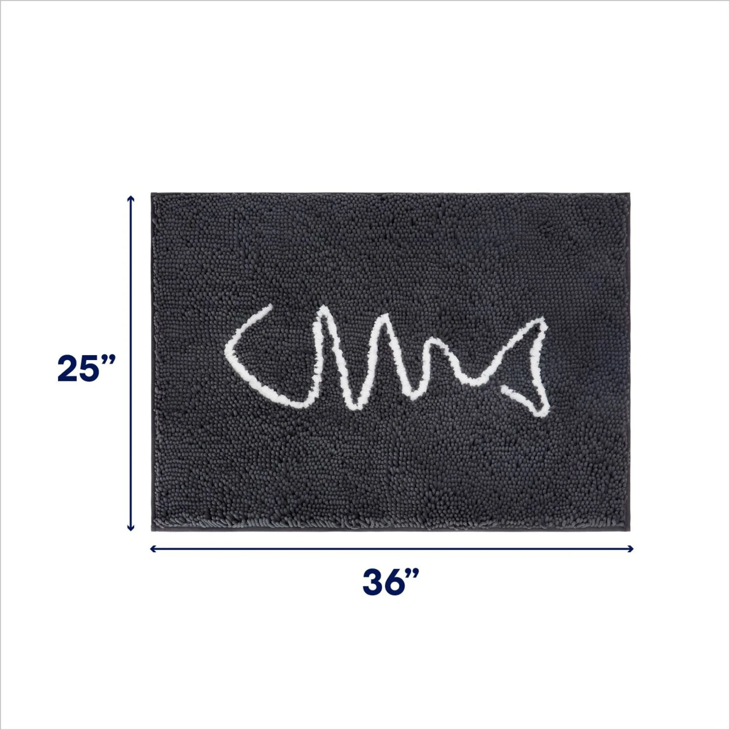 Frisco Microfiber Chenille Fish Bone Litter Mat - Image 2