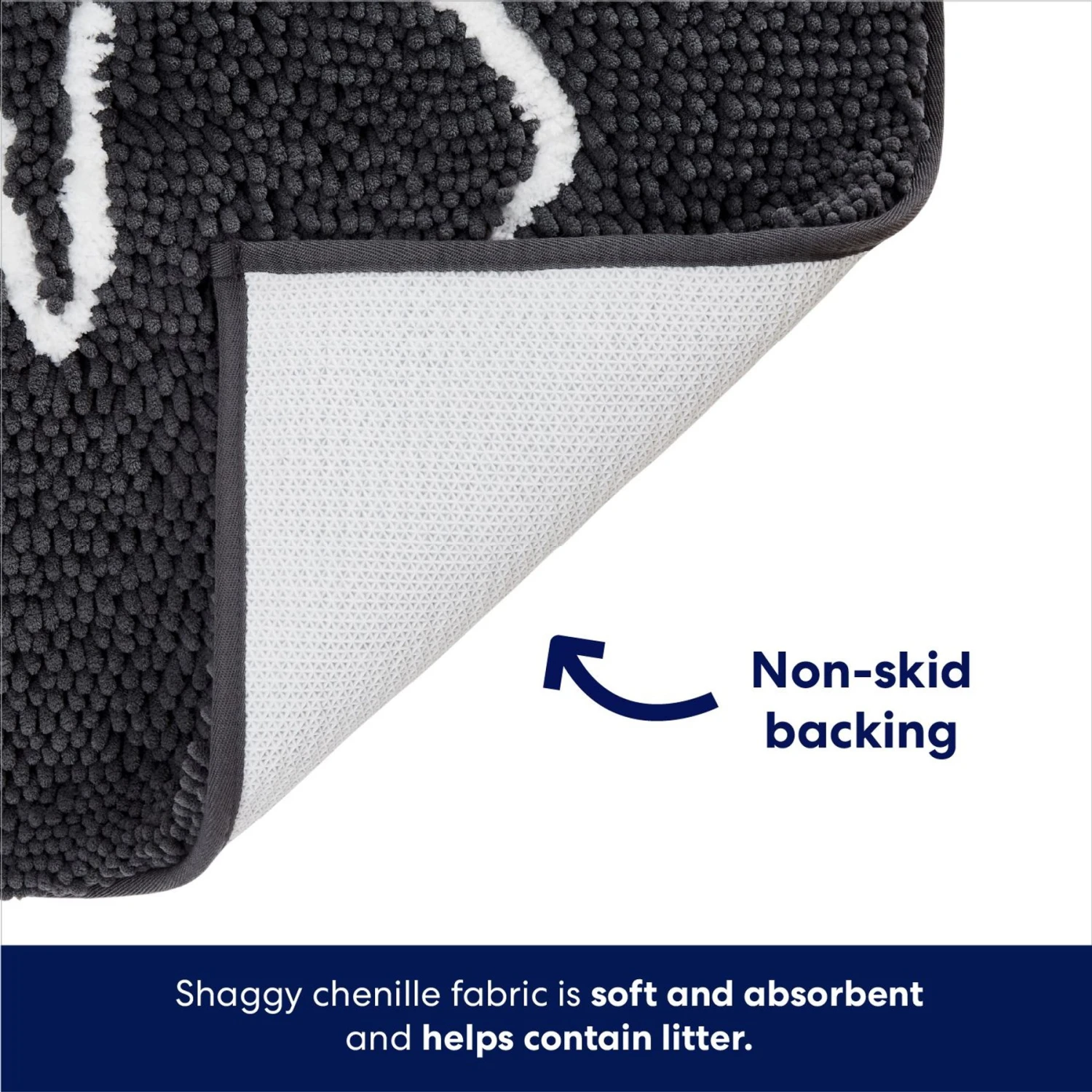 Frisco Microfiber Chenille Fish Bone Litter Mat - Image 3