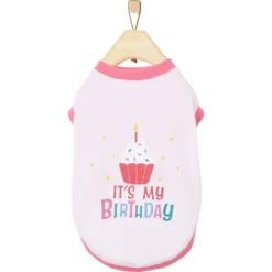 Frisco It's My Birthday Dog & Cat T-Shirt, Pink