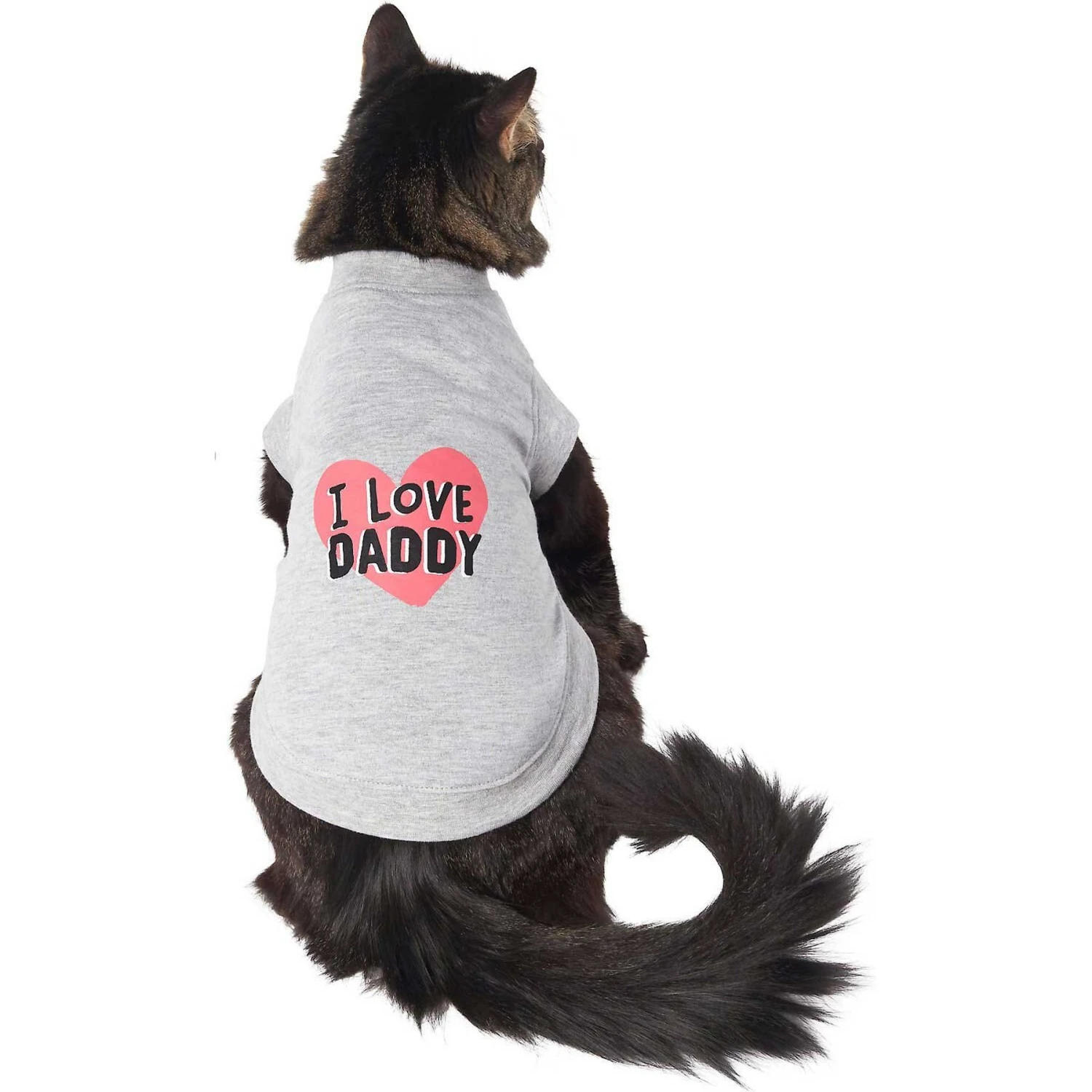 Frisco I Love Daddy Dog & Cat T-Shirt, Gray - Image 3