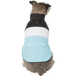 Frisco Mediumweight Colorblock Insulated Dog & Cat Puffer Coat With Pocket, Blue