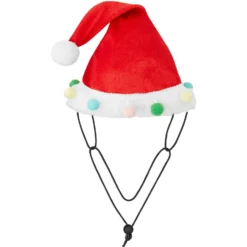 Frisco Holiday Poms Dog & Cat Santa Hat
