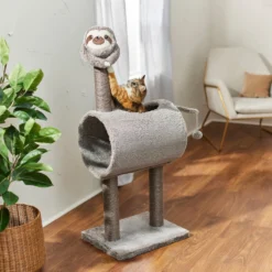 Frisco Animal Series Cat Tunnel With Scratching Post, Sloth