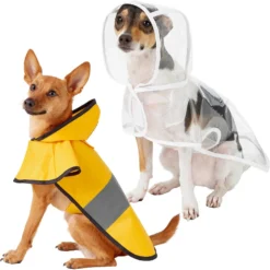 Frisco Lightweight Rainy Days Dog Raincoat & Frisco Lightweight Clear Vinyl Dog Raincoat