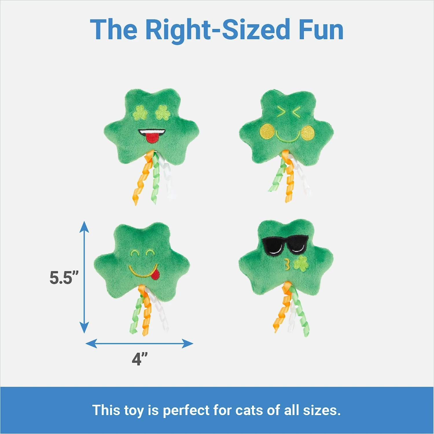 Frisco St. Patrick's Shamrock Plush Cat Toy With Catnip - Image 2