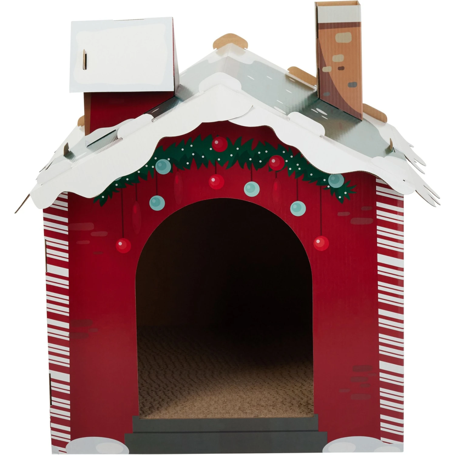 Frisco Holiday Santa's Workshop Cardboard Cat House - Image 3