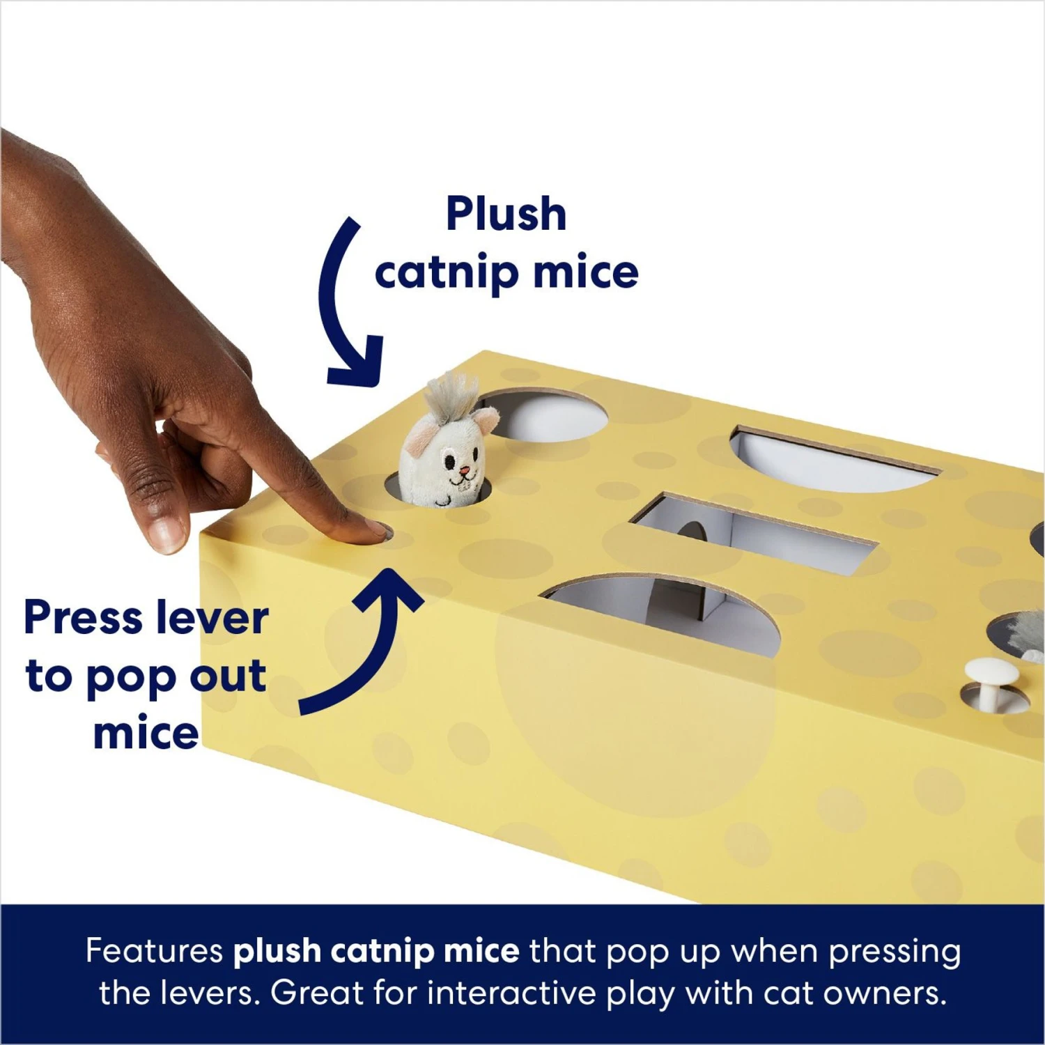 Frisco Cheese Interactive Maze Cardboard Cat Toy Box With Catnip - Image 4