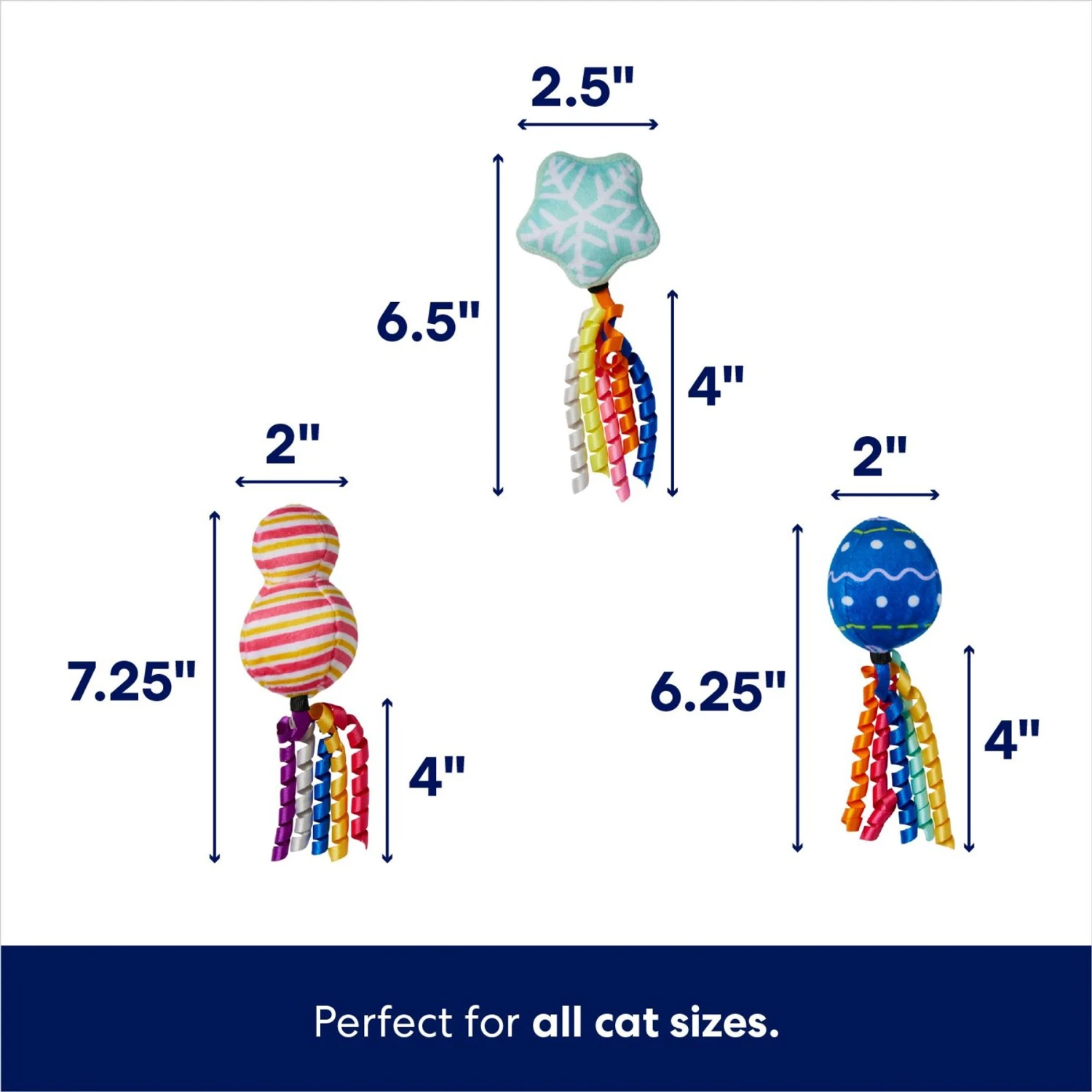 Frisco Holiday Festive Ornaments Plush Cat Toy - Image 2