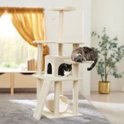 Frisco 62-in Faux Fur Cat Tree & Condo