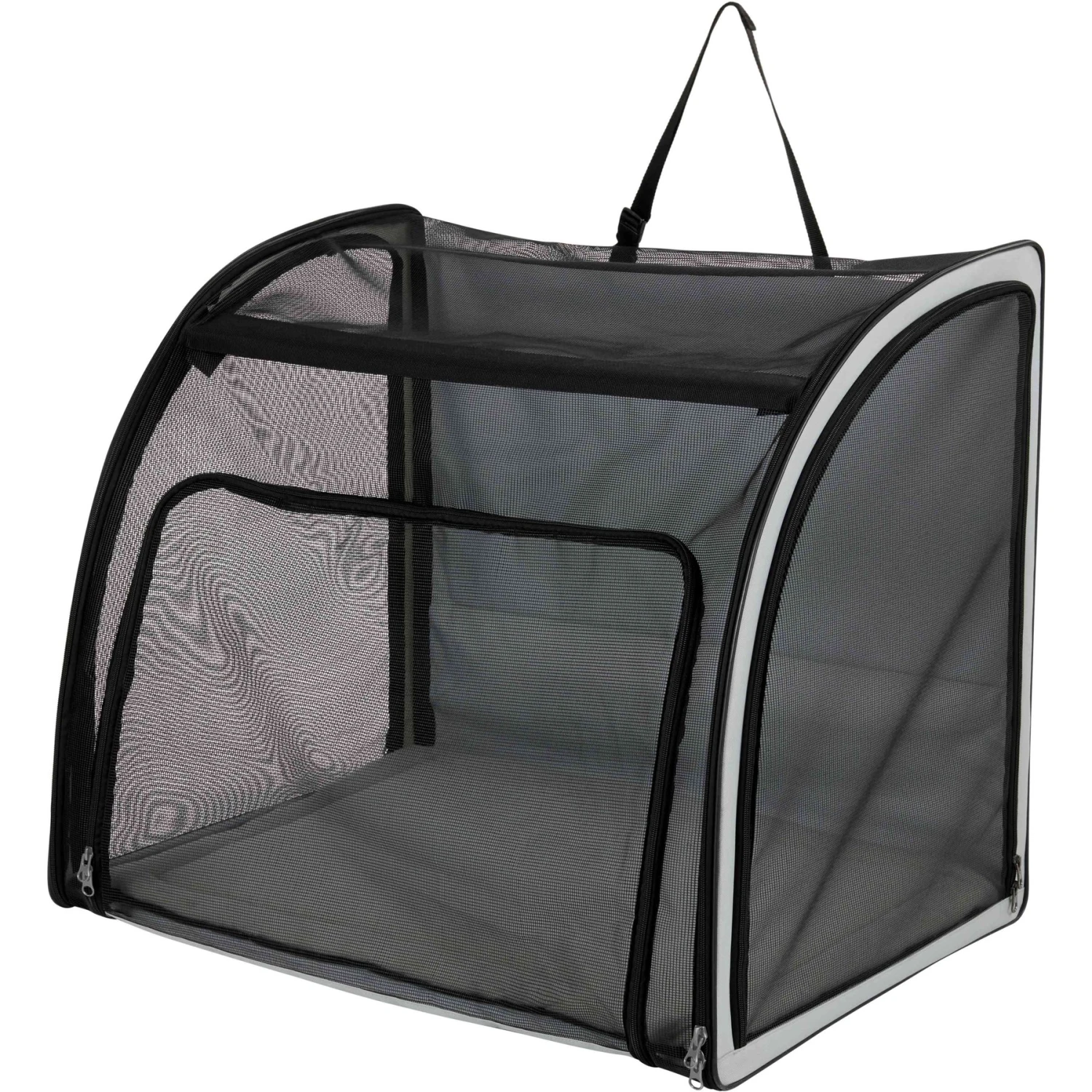 Frisco Travel Safety Dog & Cat Carrier & Pet Fit For Life Collapsible Portable Litter Box With Collapsible Bowl - Image 2