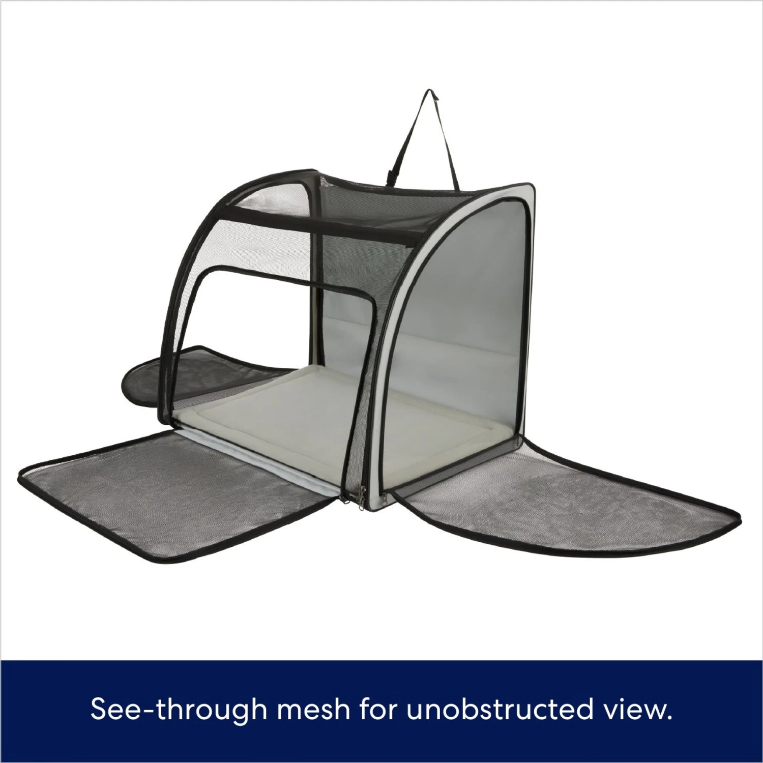 Frisco Travel Safety Dog & Cat Carrier & Pet Fit For Life Collapsible Portable Litter Box With Collapsible Bowl - Image 3